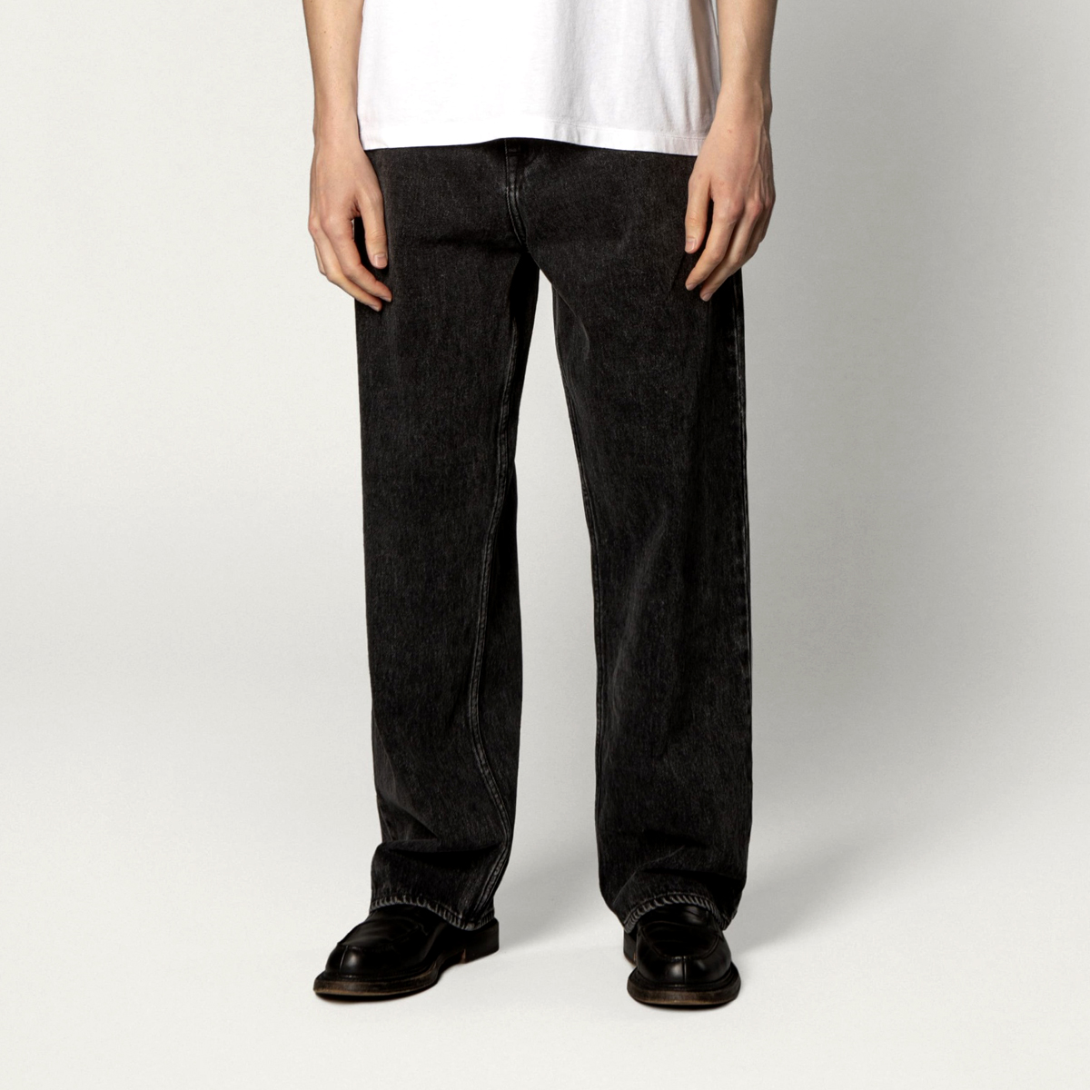 Matrix Pant - Loose Straight - Pembroke Black Denim 13,56 oz - Black Matt