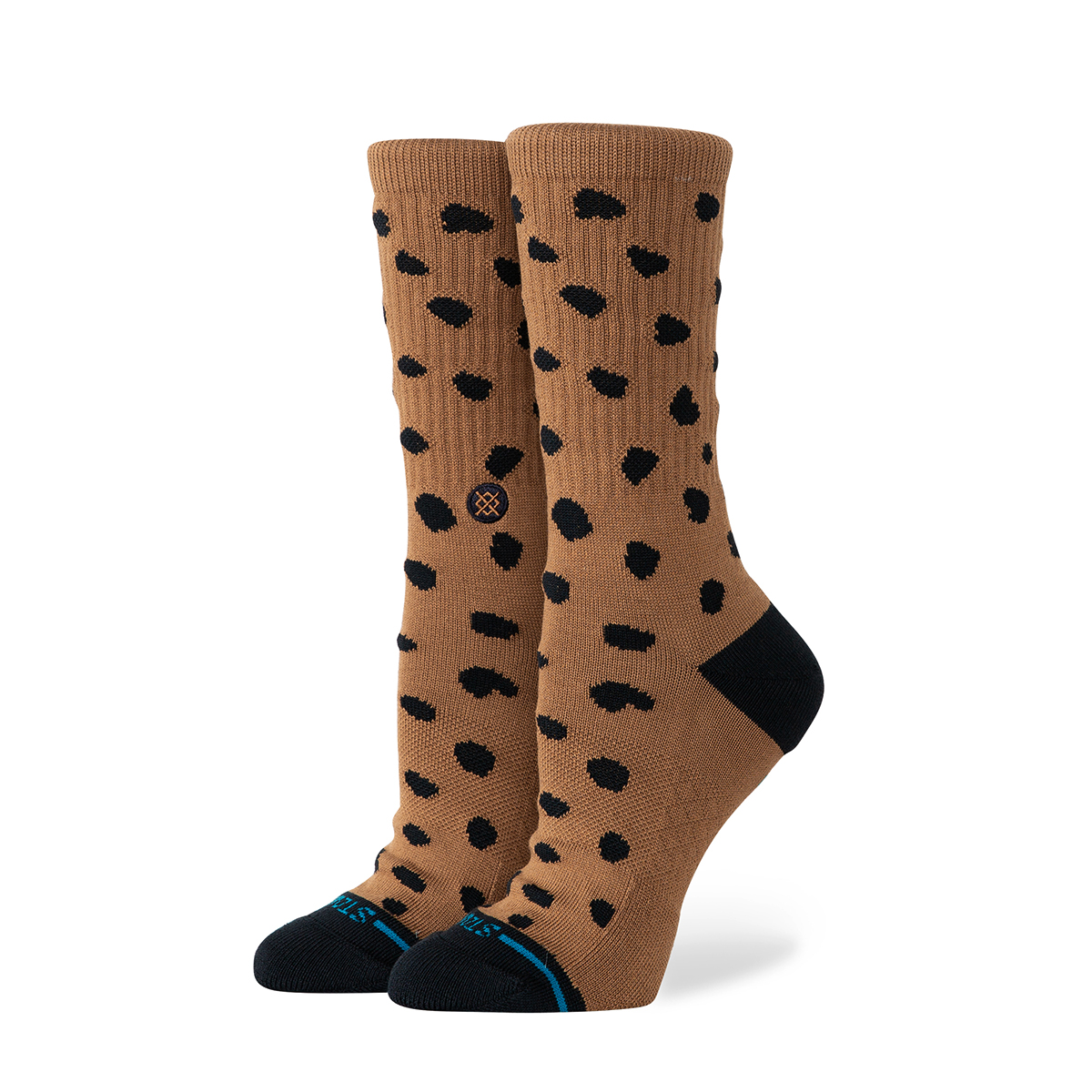 Leopard Crew Socke - Brown