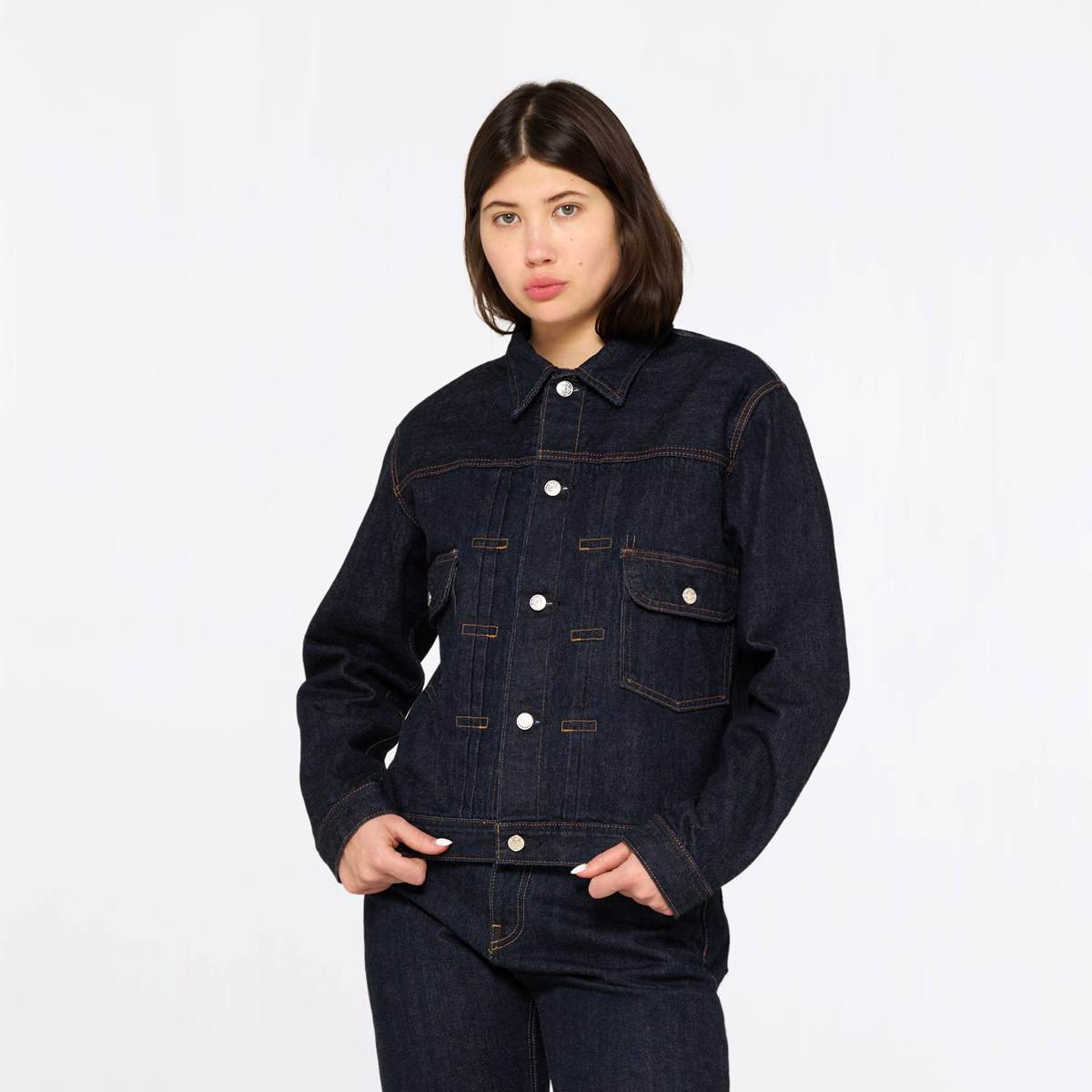 Jeansjacke - Selvage Blue Rinsed