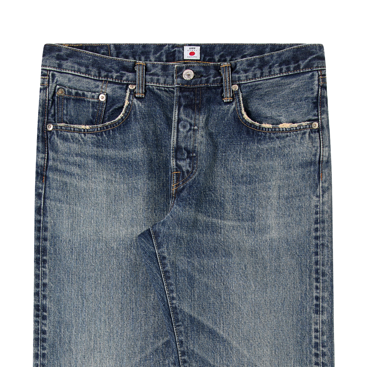 Regular Tapered Jeans - Red Selvage Denim - Blue Mid Dark Used