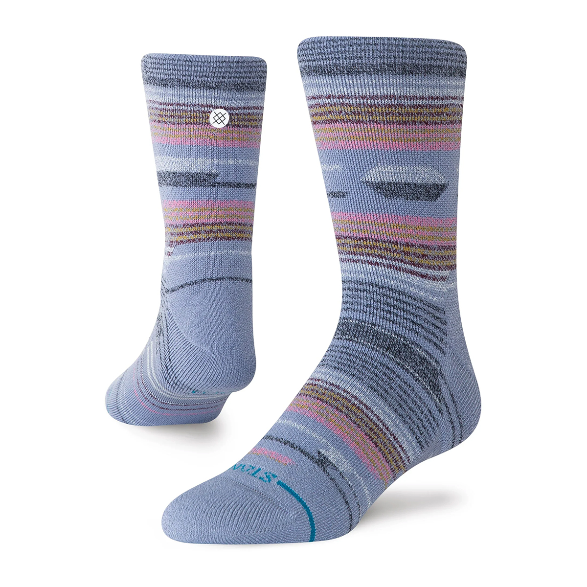 Fork In The Road - Performance Merino Wool Socke - InfiKnit - Indigo