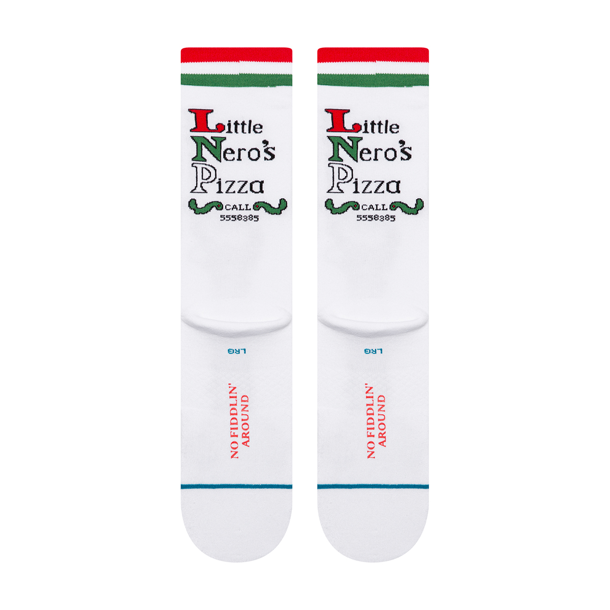 Little Neros Crew Socks - Home Alone - White