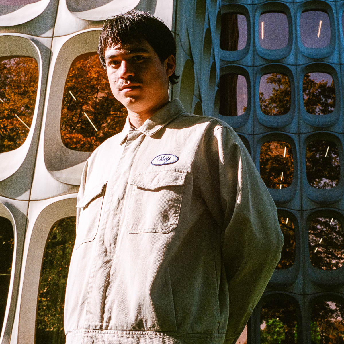 Tilton - Work Jacket - Silver Grey Faded Wash