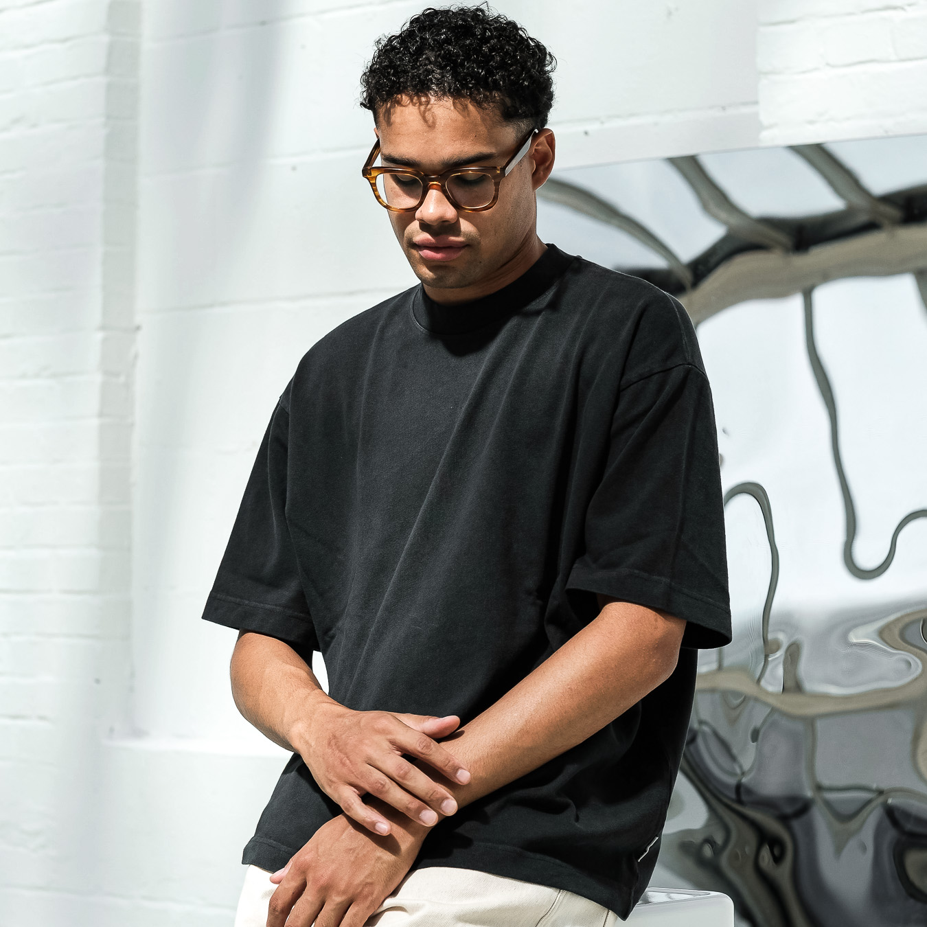 Heavy Oversize T-Shirt - Faded Black Washed