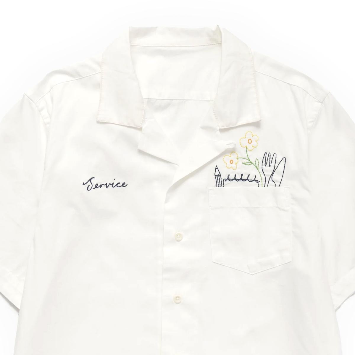 Light Twill Necessities Short Sleeve Shirt - Off White