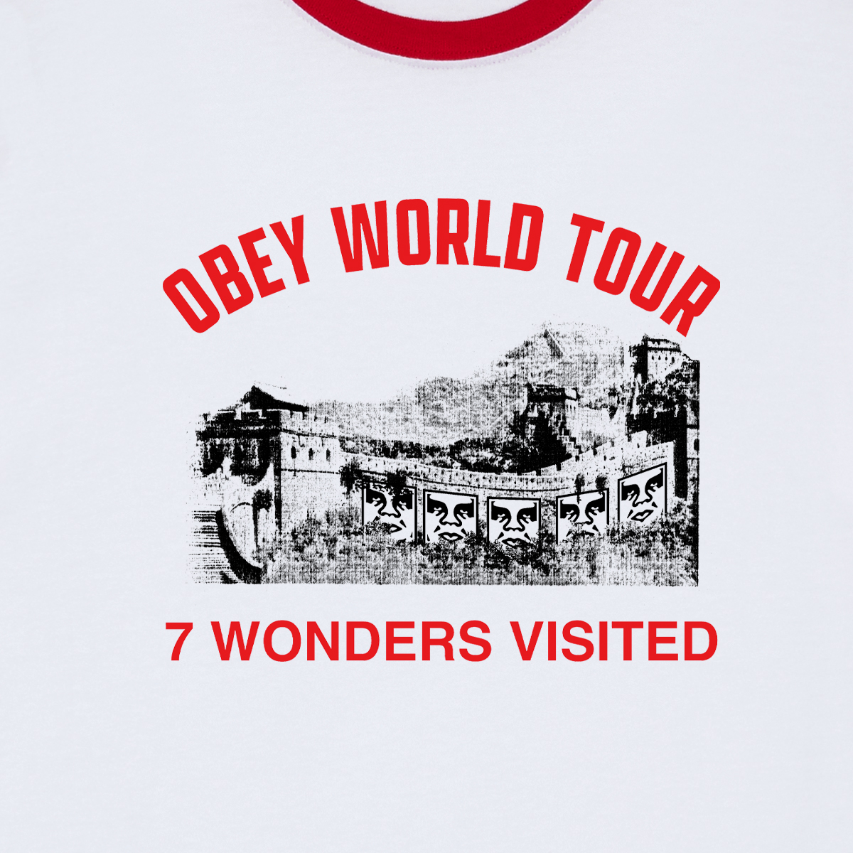 Seven Wonders Visited Ringer T-Shirt