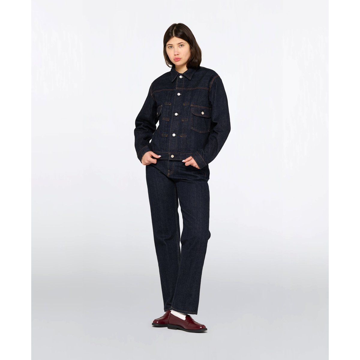 Jeansjacke - Selvage Blue Rinsed