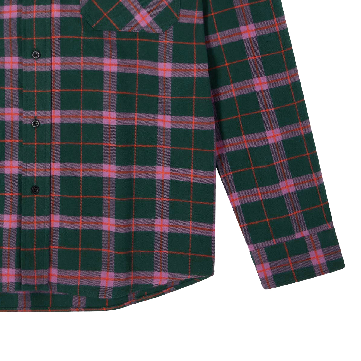 Millenium Heavy Flanell Shirt - Regular Fit - Green Purple Red