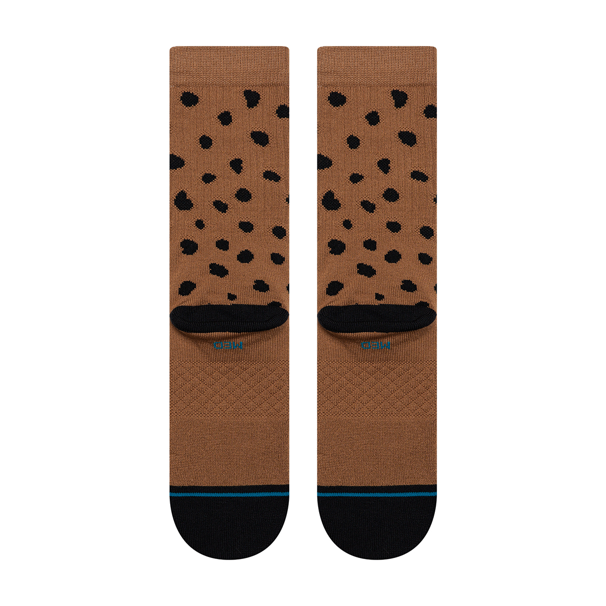 Leopard Crew Socke - Brown