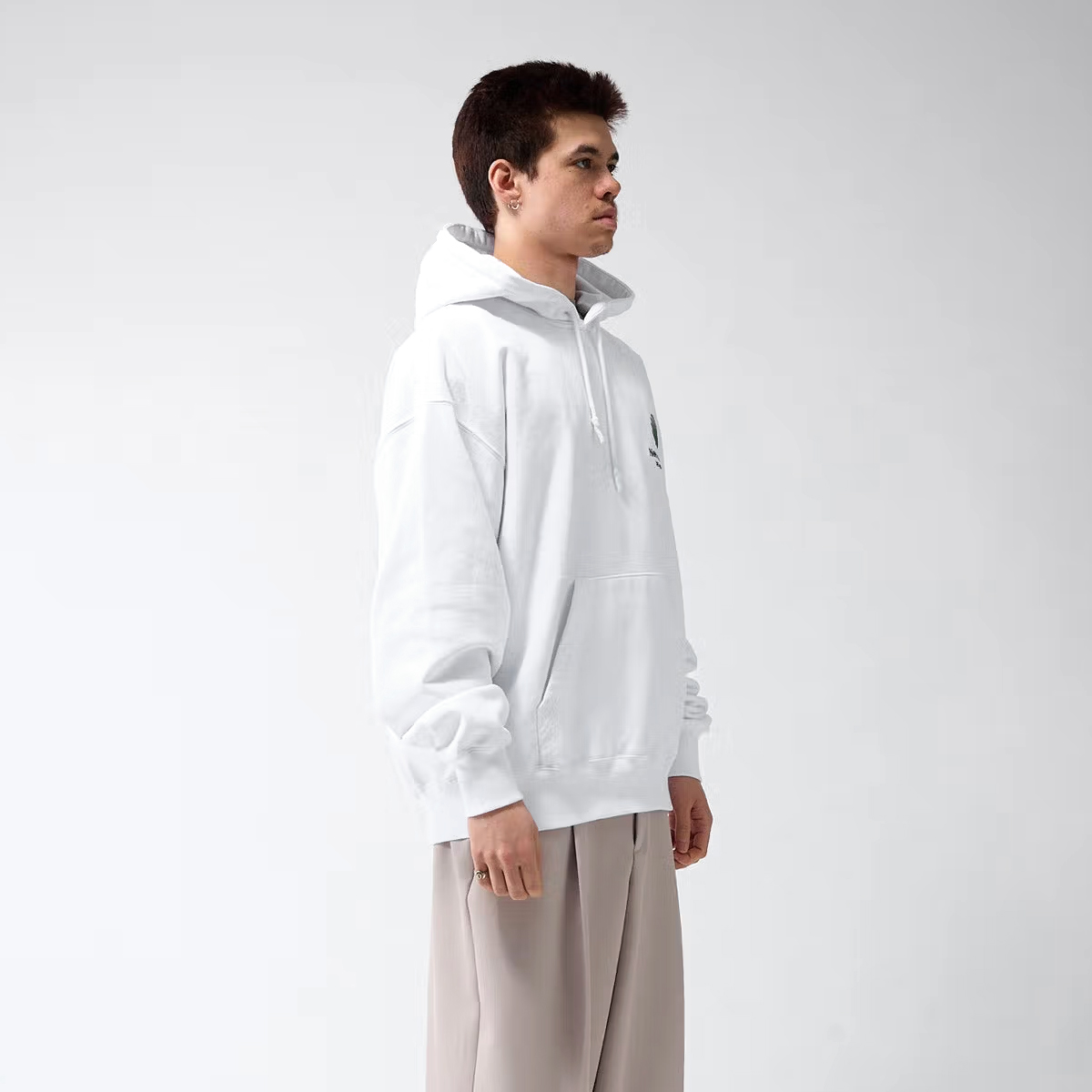 Logo Hoodie - Oversized - White Green