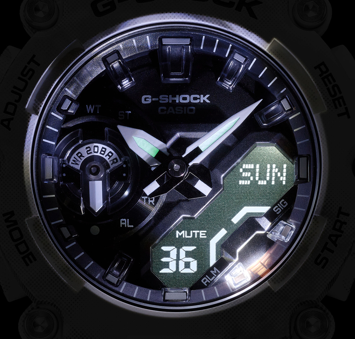 G-Shock GA-2200GC-7AER - Snow Camo - White night