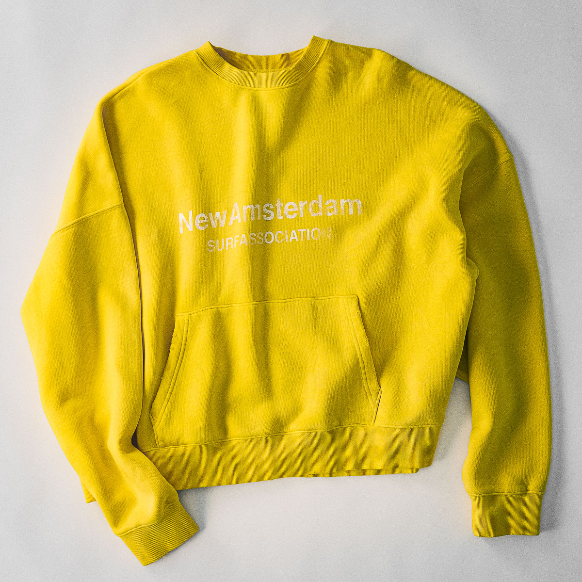 Worked Logo Crewneck Sweatshirt - Yellow