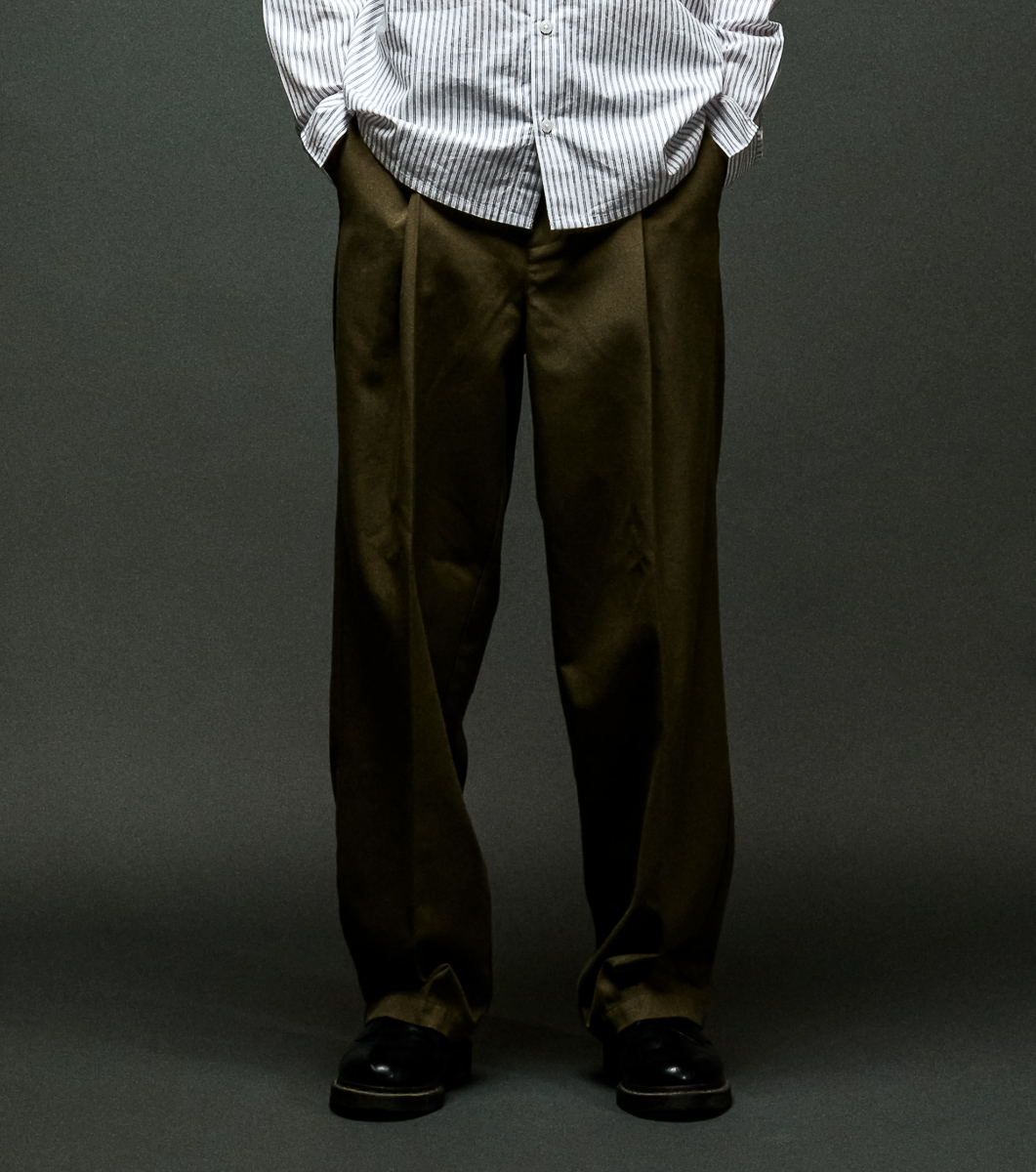 Dean Pleated Pant - Olive