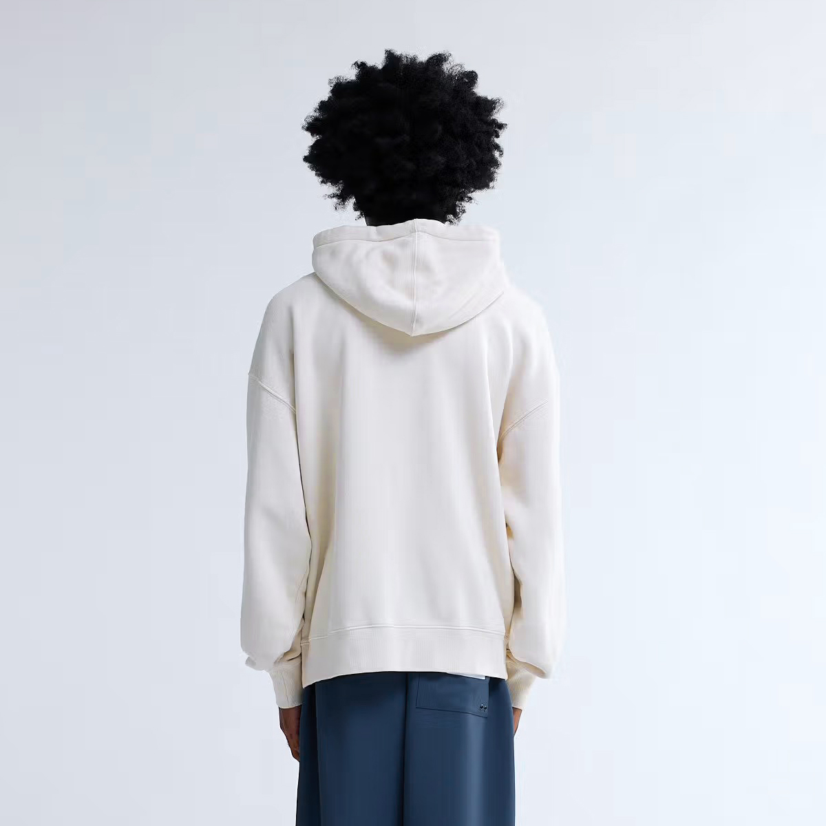 Logo Zip Hoodie - Ecru