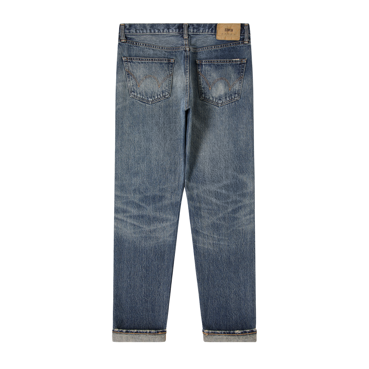 Regular Tapered Jeans - Red Selvage Denim - Blue Mid Dark Used