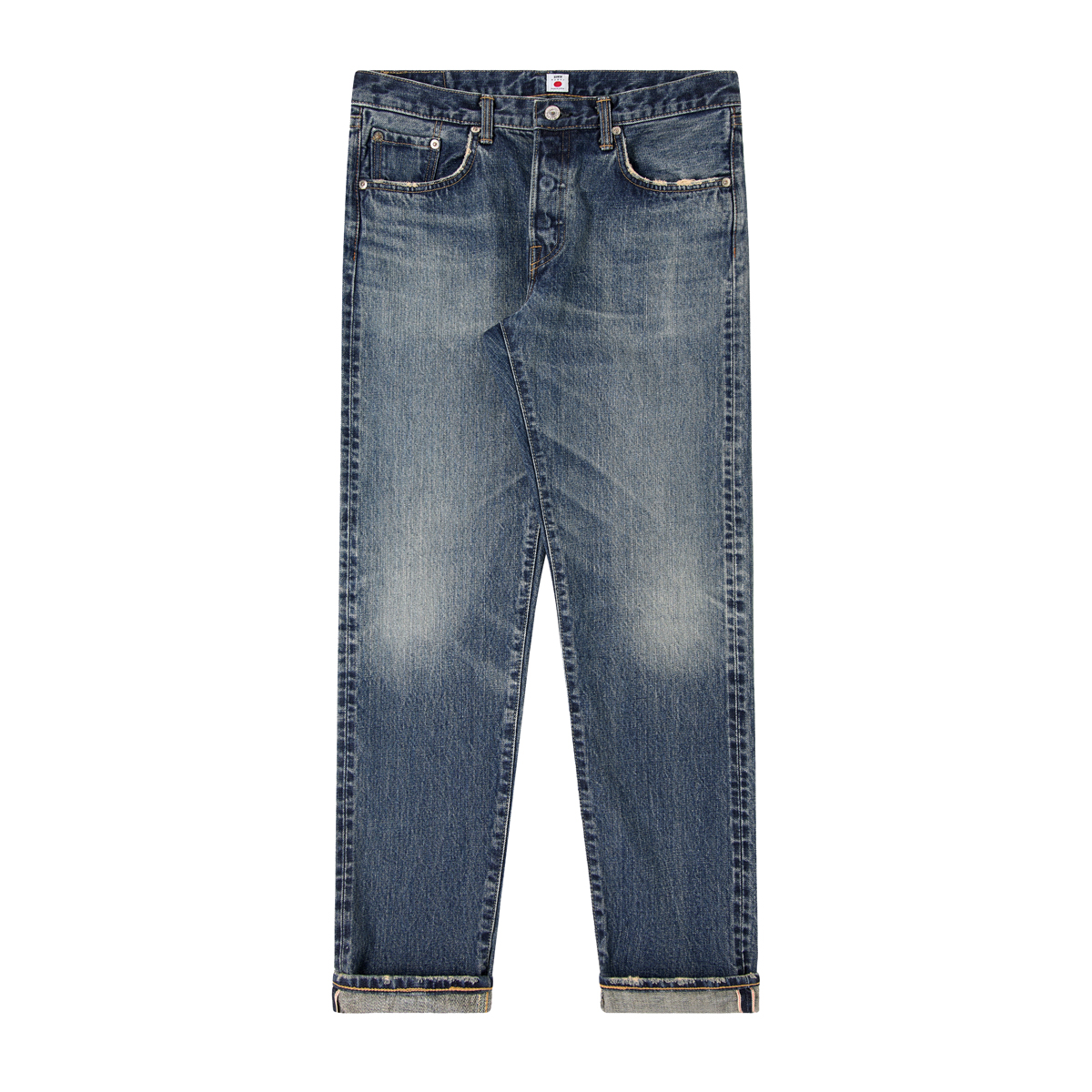 Regular Tapered Jeans - Red Selvage Denim - Blue Mid Dark Used