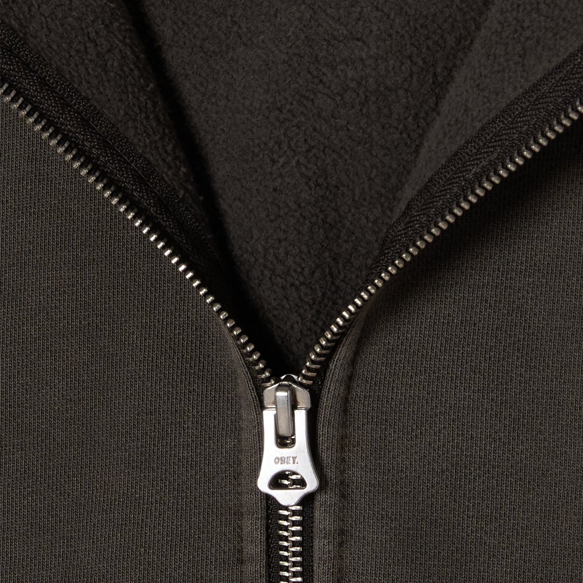 Lowercase Zip-Hoodie - Brown