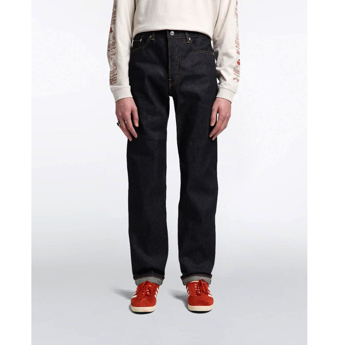 Regular Straight Jeans - Rainbow Selvage - Unwashed