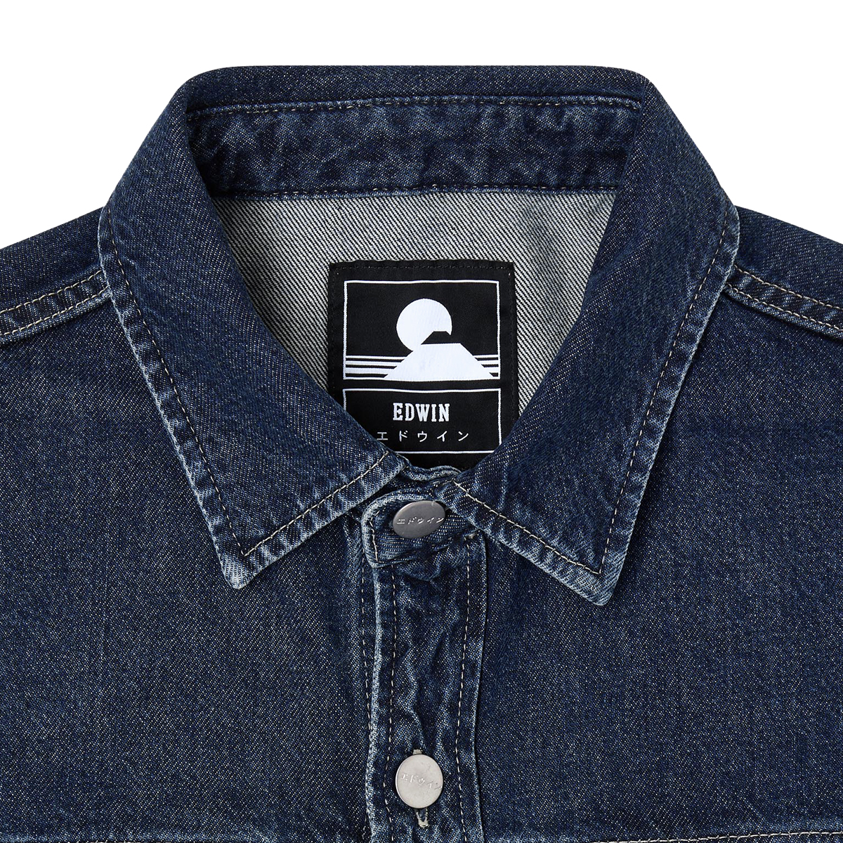 Trucker Overshirt - 12.25oz Platinum Blue Denim - Blue Marble Wash