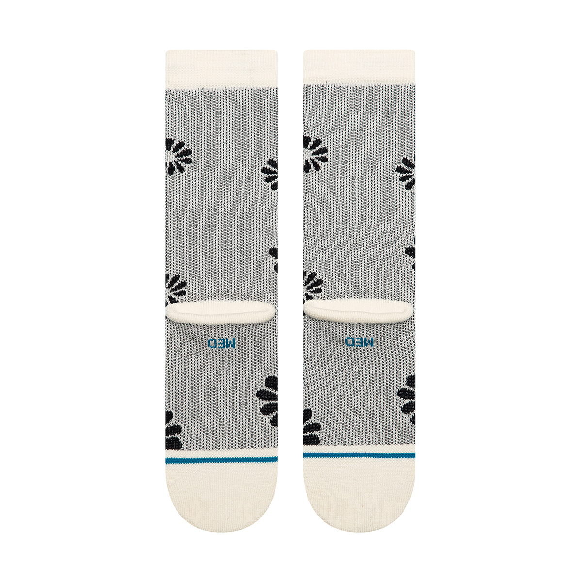 Floral Stitch Socke - Ivory