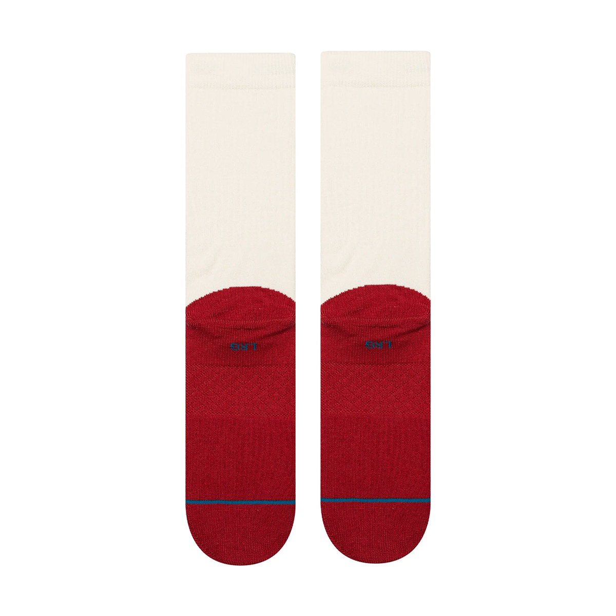 Heating Up Crew Socks - Cream Red
