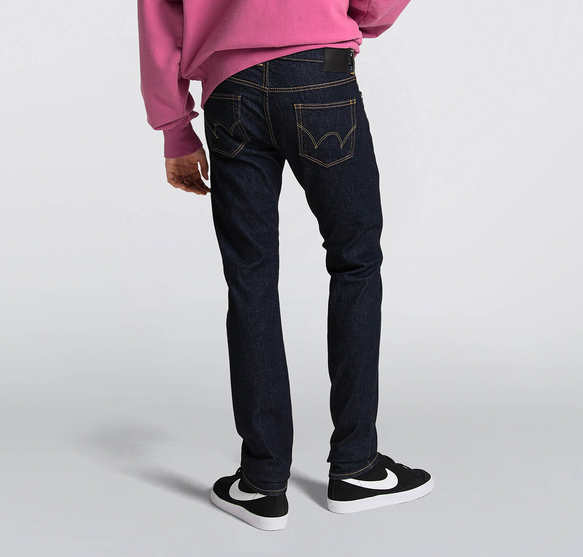 EDWIN Slim Tapered 12oz Kaihara Organic Stretch Denim - Made In Japan - Blue Rinsed back