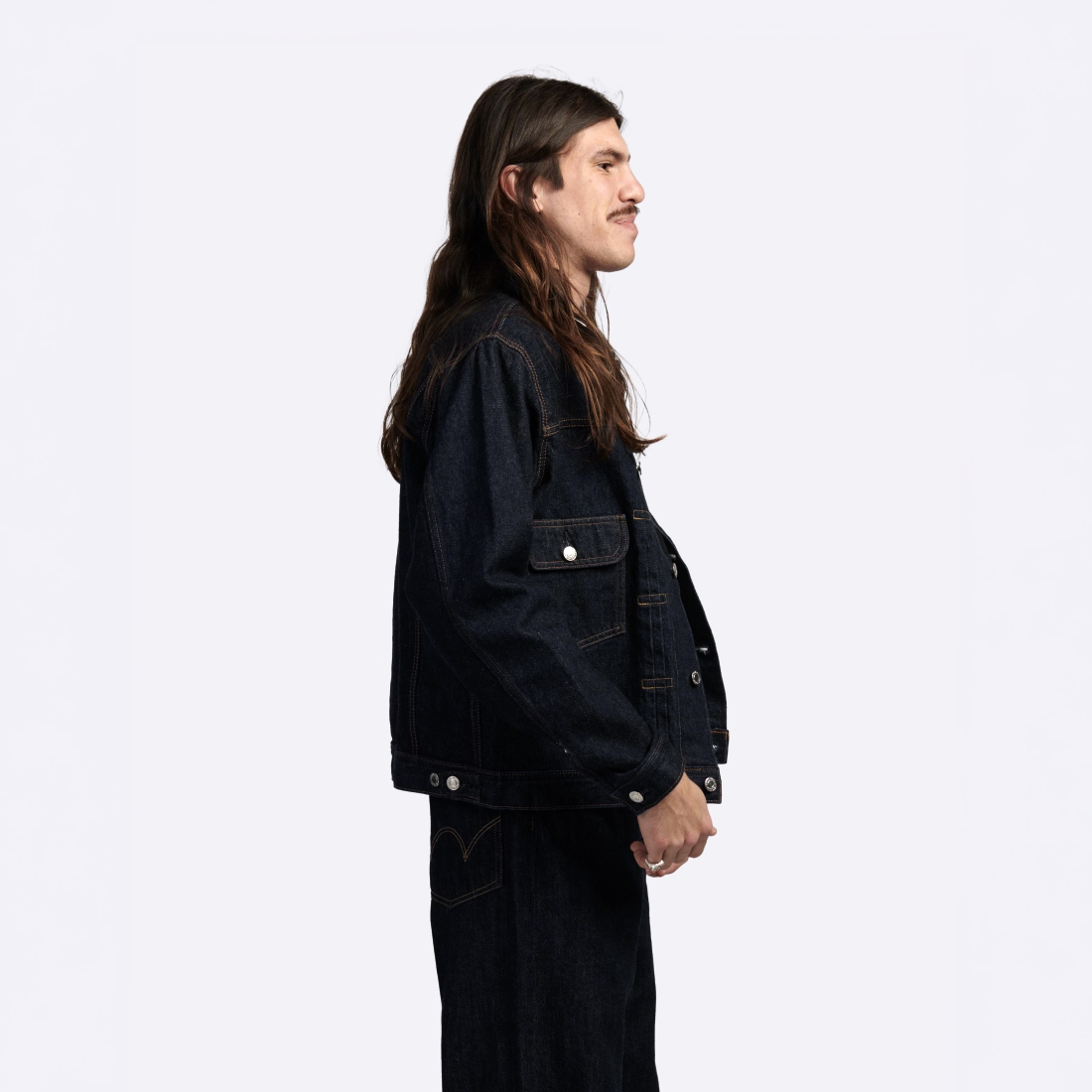 Jeansjacke - Selvage Blue Rinsed