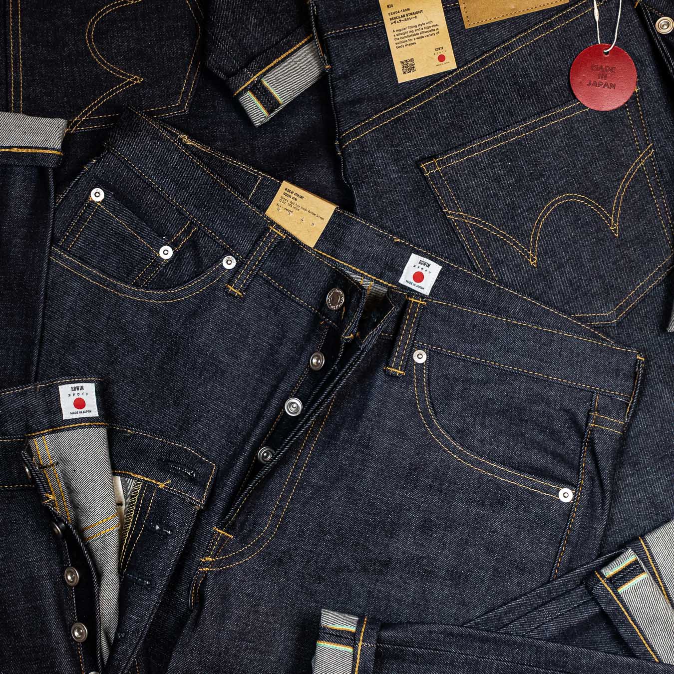 Regular Straight Jeans - Rainbow Selvage - Unwashed