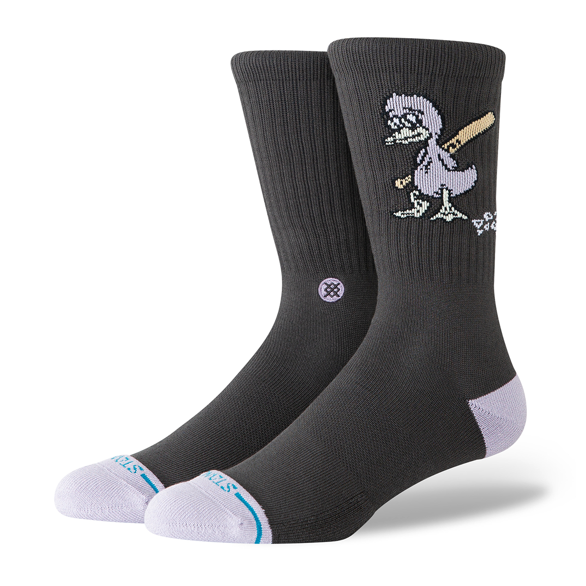 Lights Out Crew Socks - Charcoal
