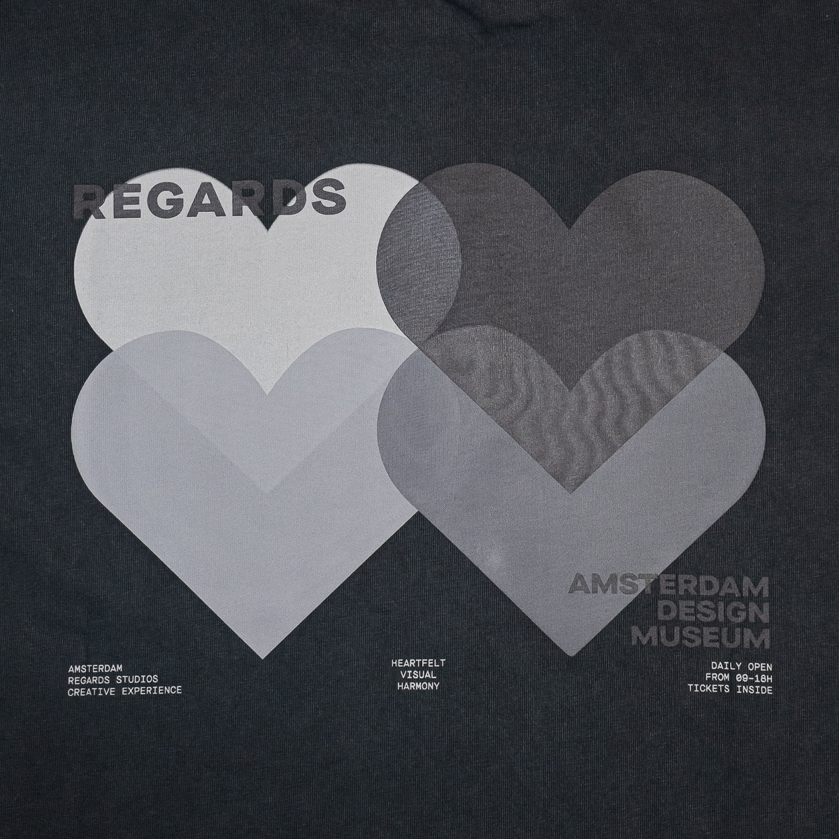 Museum Heart T-Shirt - Washed Black