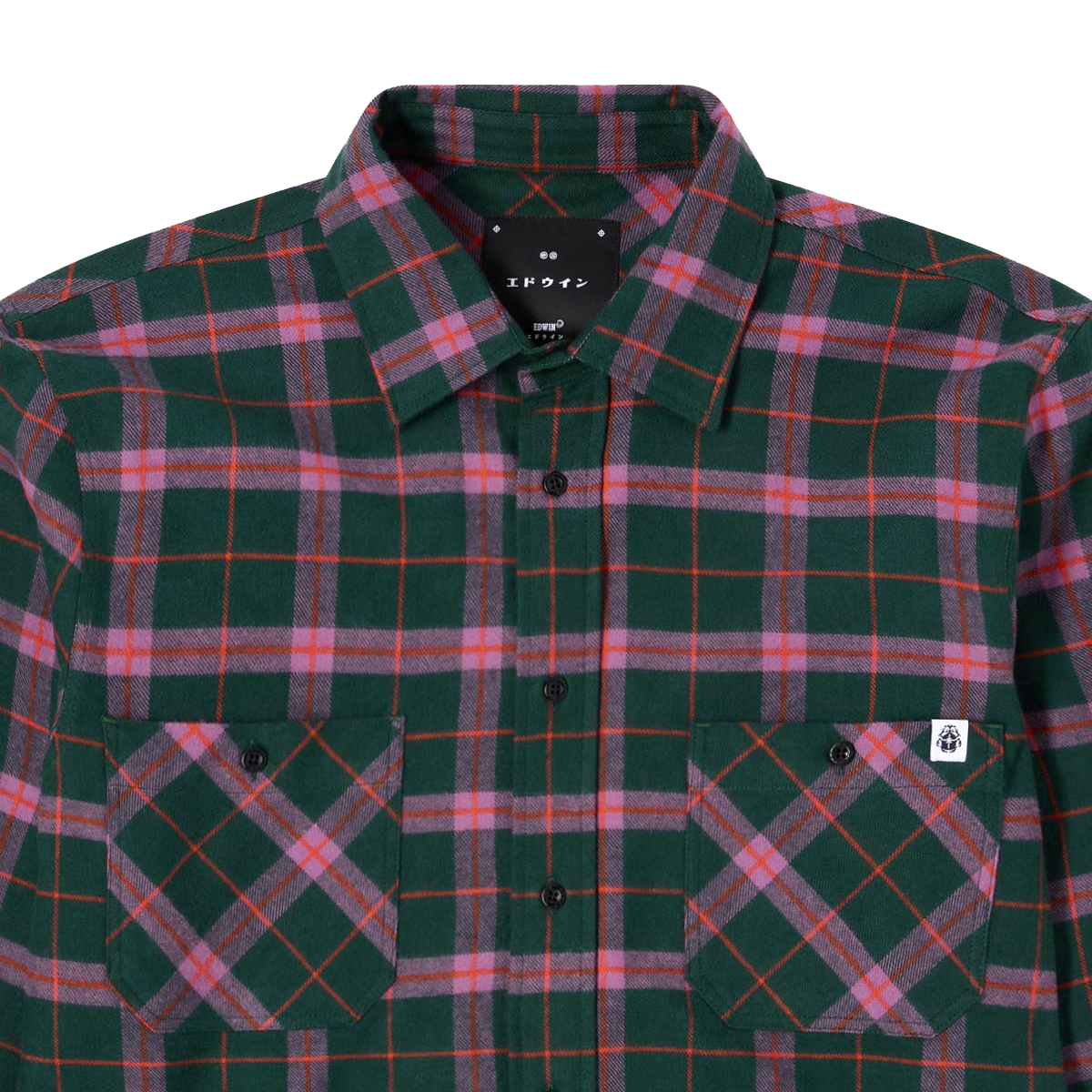 Millenium Heavy Flanell Shirt - Regular Fit - Green Purple Red
