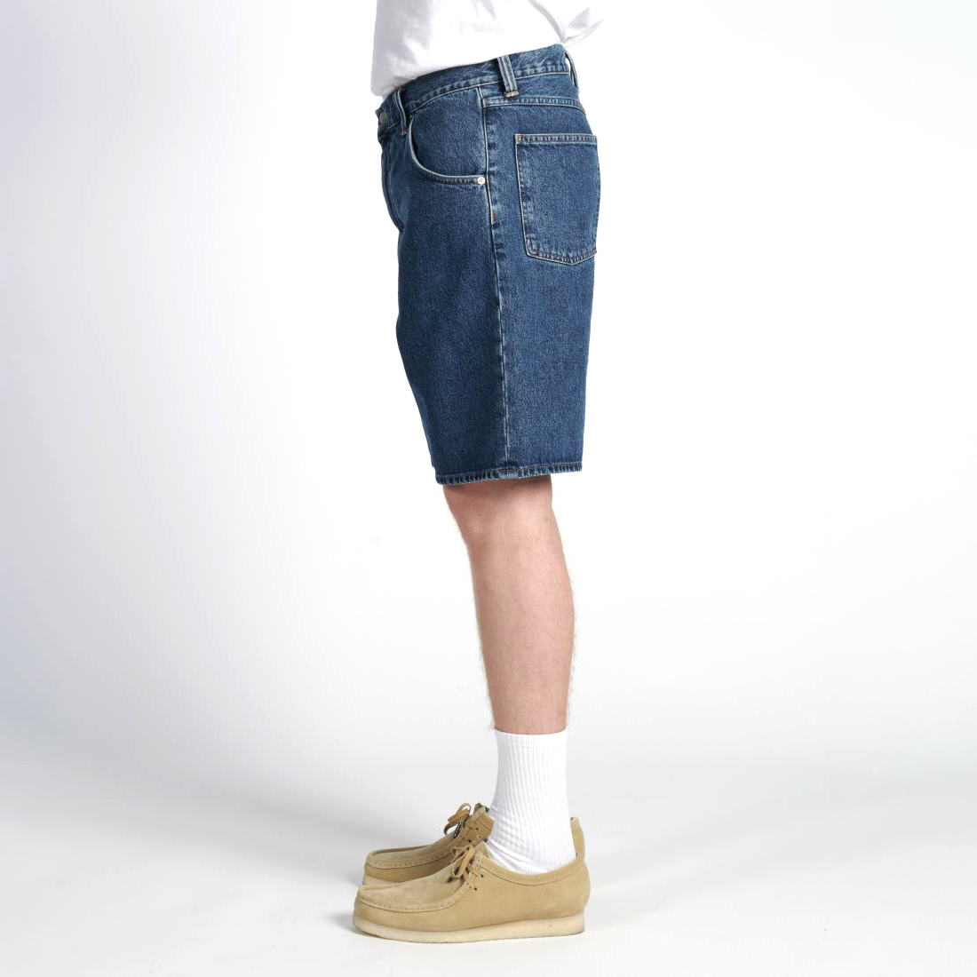 Tyrell Short - Arctic Blue Denim 14,6 oz - Blue Mid Marble