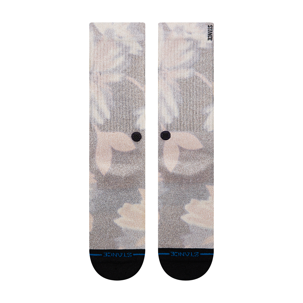 Flora Scan Crew Socks - Butter Blend - Grey