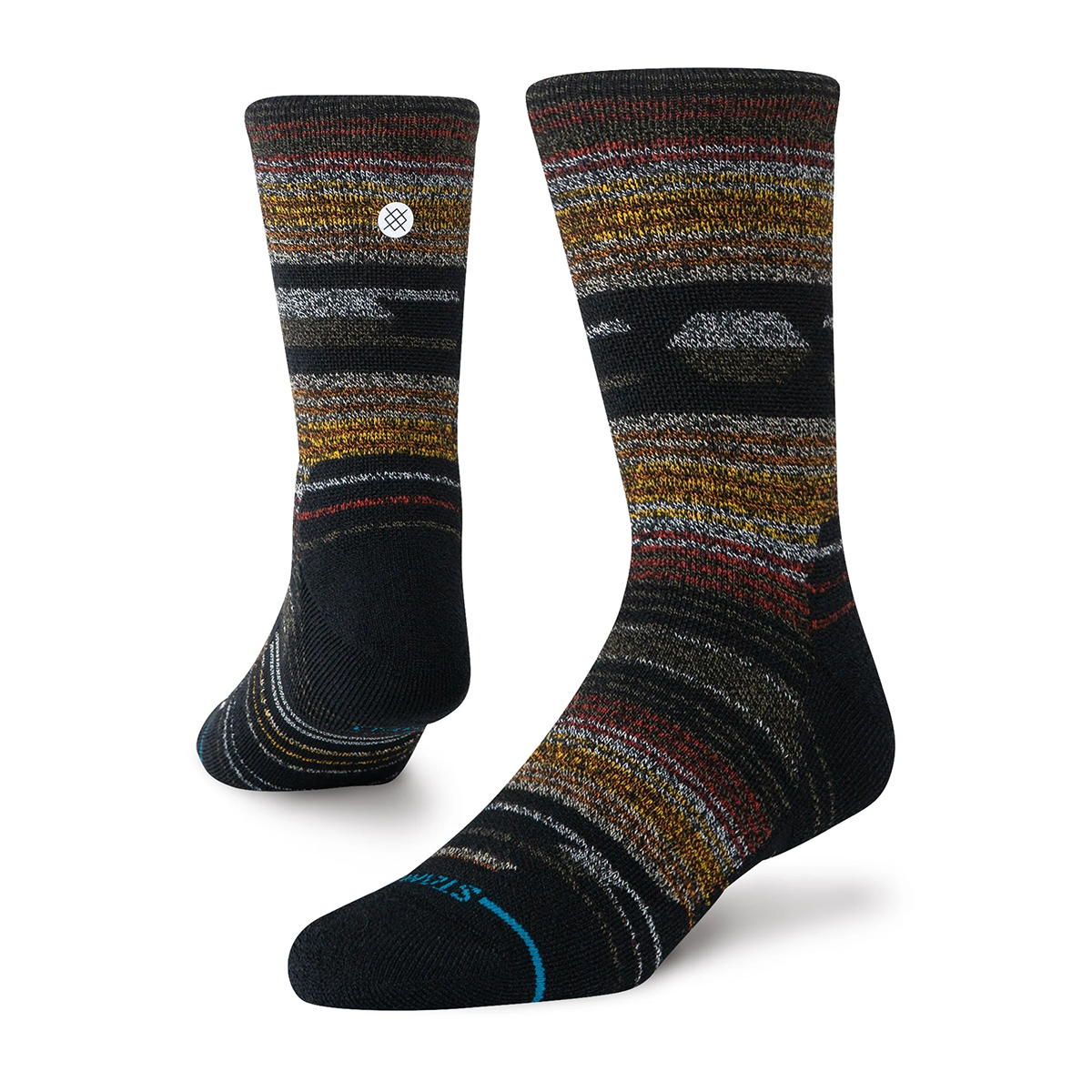 Fork In The Road - Performance Merino Wool Socke - InfiKnit - Black