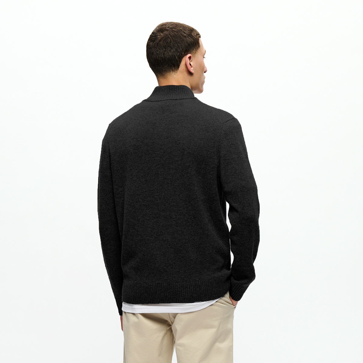 Tay Halfzip Stricksweatshirt - Black