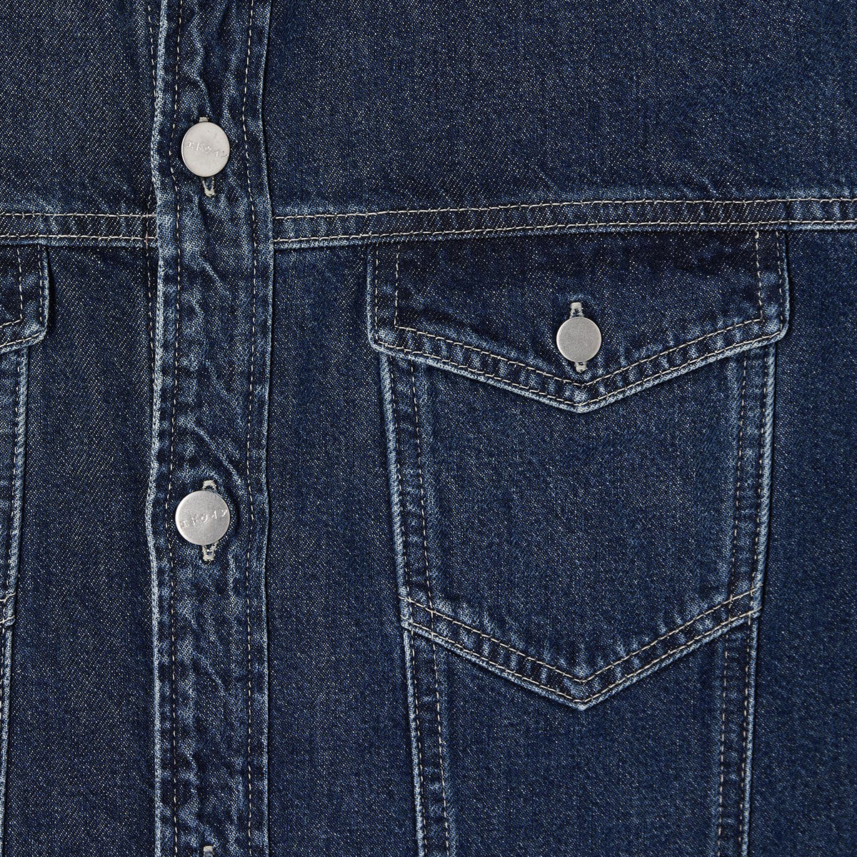 Trucker Overshirt - 12.25oz Platinum Blue Denim - Blue Marble Wash