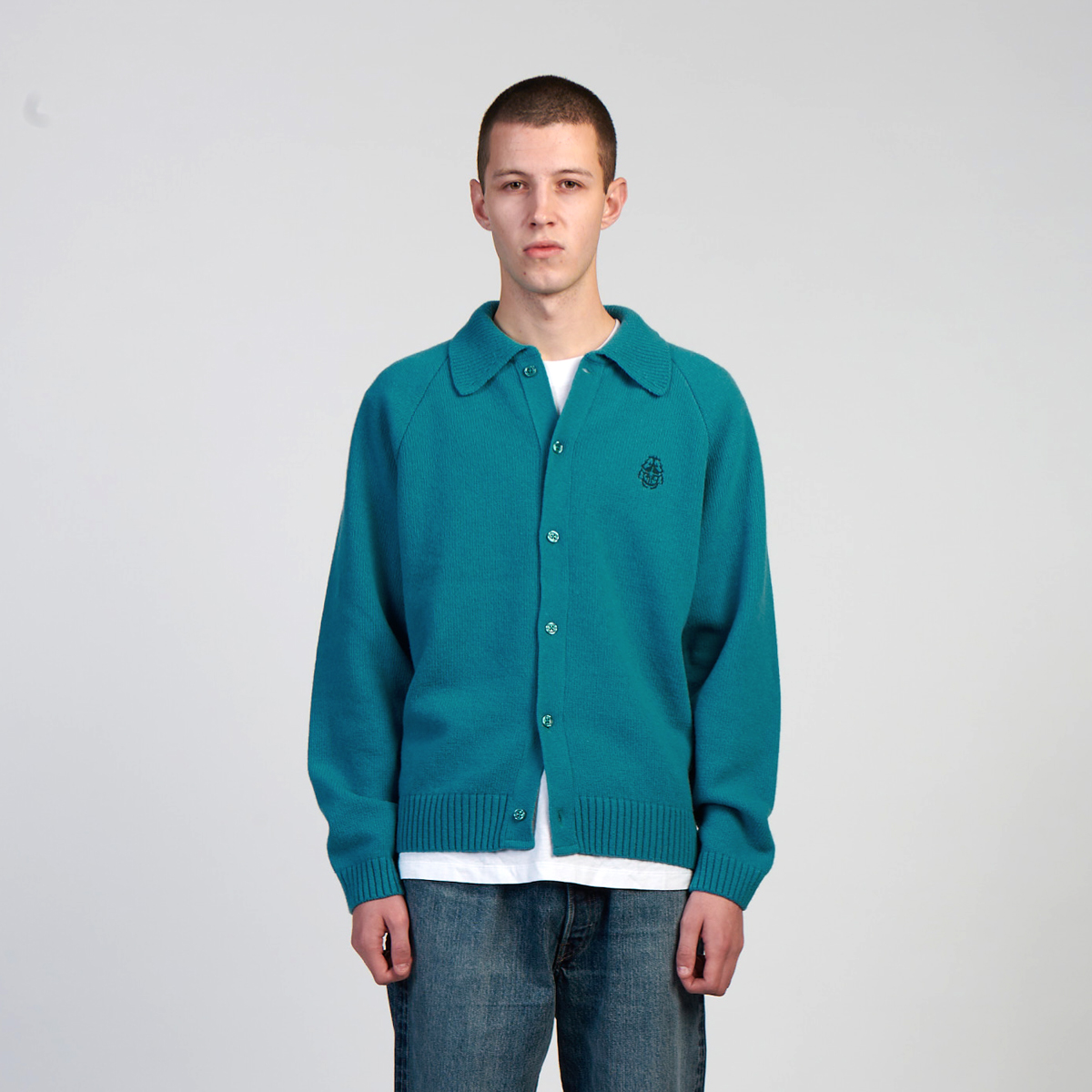 Mars Polo Cardigan - Regular Fit - Baltic Blue