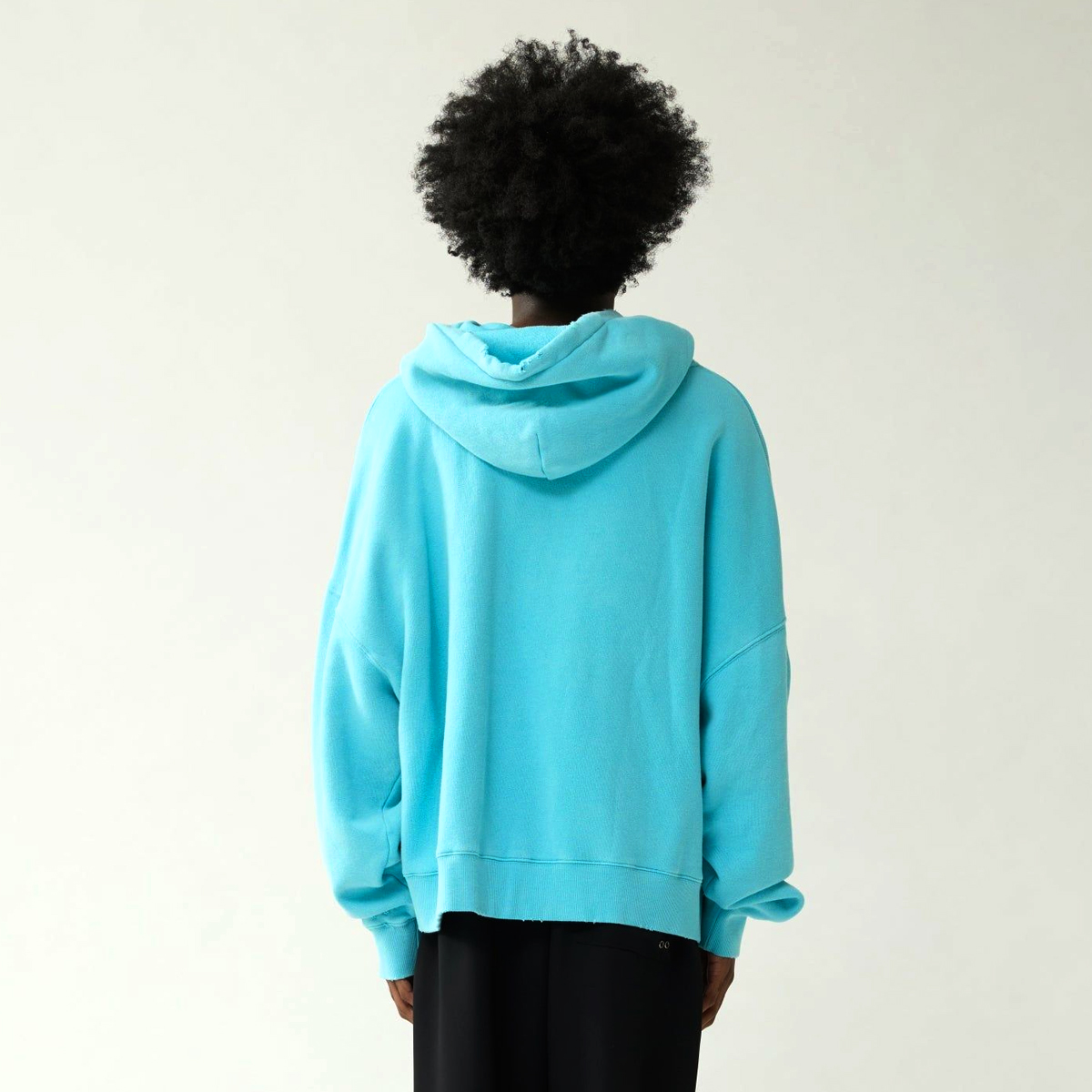 Worked Logo Hoodie - Blue