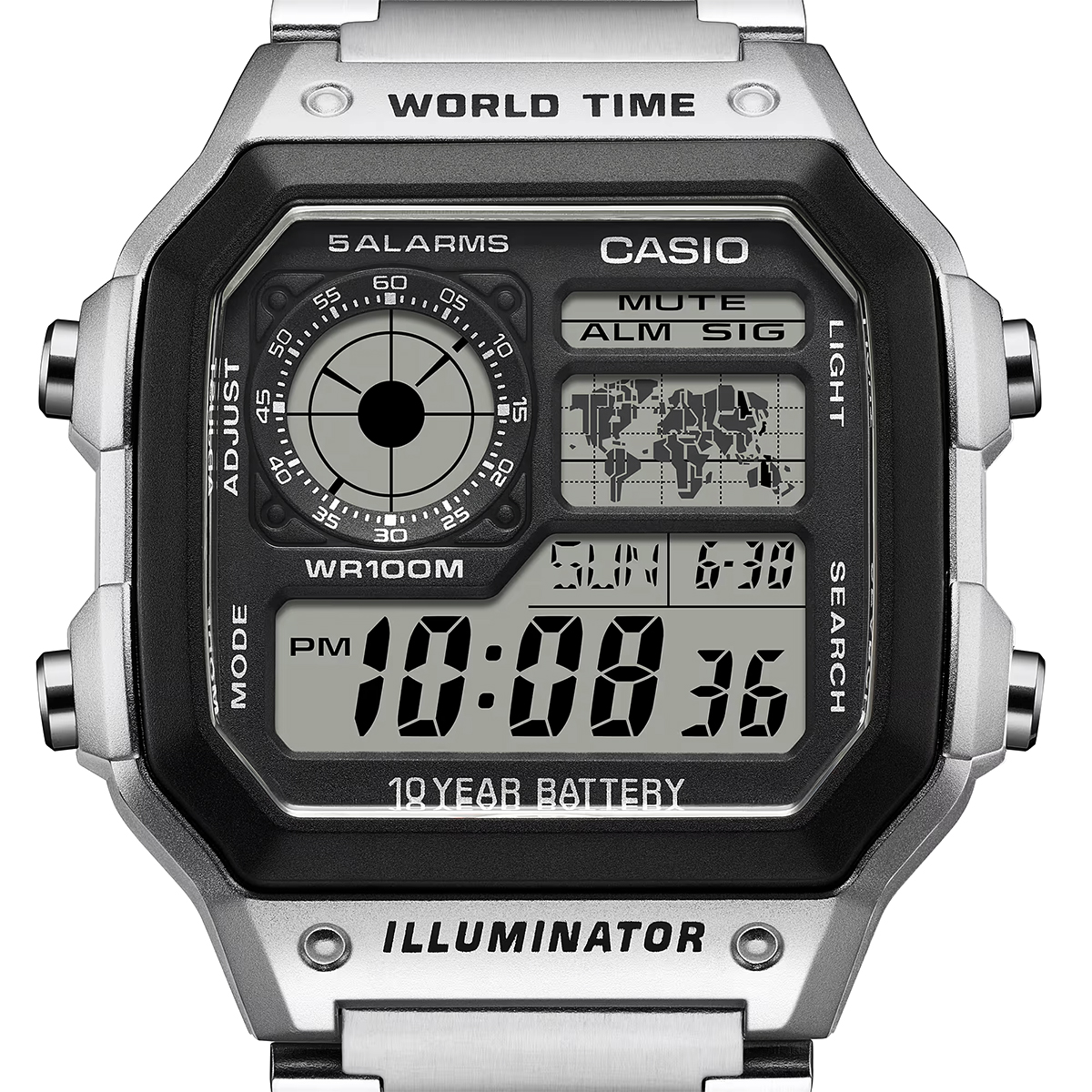 AE-1200WHD-1AV - Silver Black